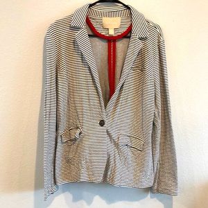 Banana Republic Striped Cotton Blazer